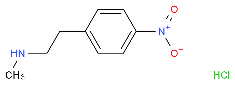 methyl[2-(4-nitrophenyl)ethyl]amine hydrochloride_分子结构_CAS_166943-39-1