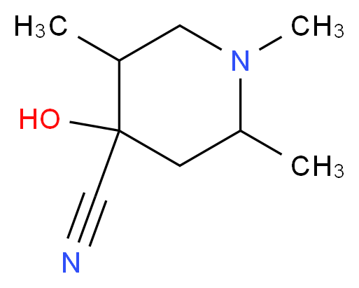 4-hydroxy-1,2,5-trimethylpiperidine-4-carbonitrile_分子结构_CAS_51871-79-5