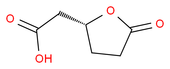 (R)-2-(5-Oxotetrahydrofuran-2-yl)acetic acid_分子结构_CAS_63597-98-8)