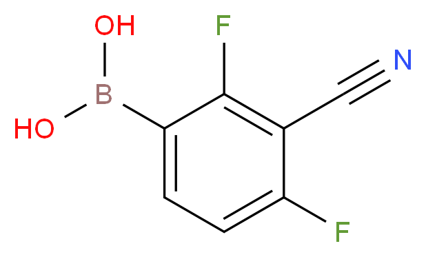 (3-cyano-2,4-difluorophenyl)boronic acid_分子结构_CAS_871940-31-7