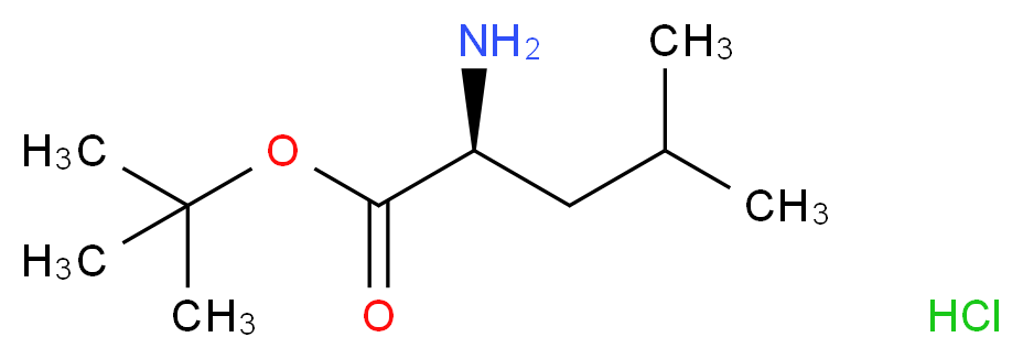 tert-butyl (2S)-2-amino-4-methylpentanoate hydrochloride_分子结构_CAS_)