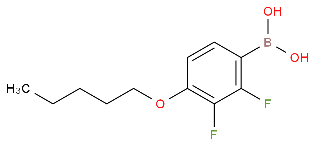 [2,3-difluoro-4-(pentyloxy)phenyl]boronic acid_分子结构_CAS_156684-91-2