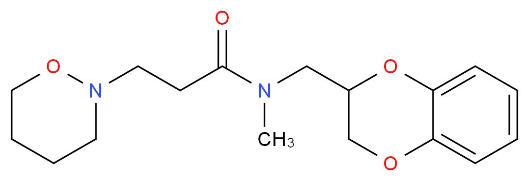 N-(2,3-dihydro-1,4-benzodioxin-2-ylmethyl)-N-methyl-3-(1,2-oxazinan-2-yl)propanamide_分子结构_CAS_)