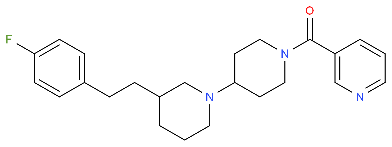 3-[2-(4-fluorophenyl)ethyl]-1'-(3-pyridinylcarbonyl)-1,4'-bipiperidine_分子结构_CAS_)