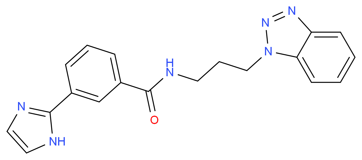 N-[3-(1H-1,2,3-benzotriazol-1-yl)propyl]-3-(1H-imidazol-2-yl)benzamide_分子结构_CAS_)