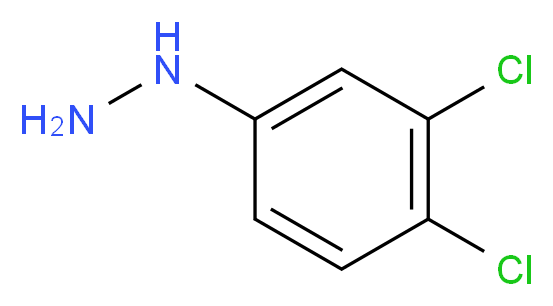 (3,4-dichlorophenyl)hydrazine_分子结构_CAS_13124-18-0