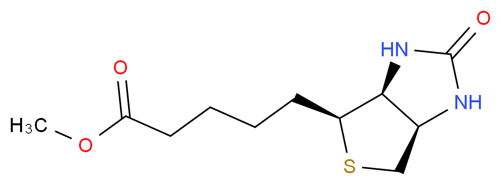 methyl 5-[(3aS,4S,6aR)-2-oxo-hexahydro-1H-thieno[3,4-d]imidazolidin-4-yl]pentanoate_分子结构_CAS_608-16-2