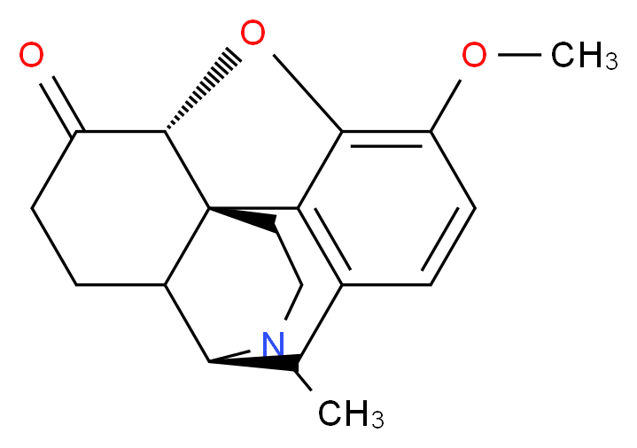 (1S,5S,13R)-10-methoxy-4-methyl-12-oxa-4-azapentacyclo[9.6.1.0<sup>1</sup>,<sup>1</sup><sup>3</sup>.0<sup>5</sup>,<sup>1</sup><sup>7</sup>.0<sup>7</sup>,<sup>1</sup><sup>8</sup>]octadeca-7(18),8,10-trien-14-one_分子结构_CAS_125-29-1