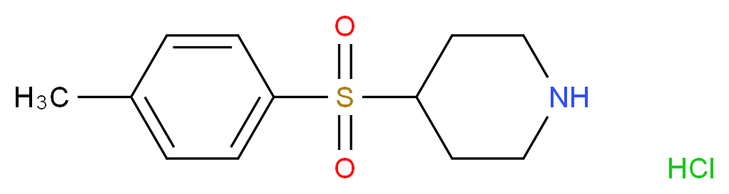 4-[(4-Methylphenyl)sulfonyl]piperidine hydrochloride_分子结构_CAS_676527-73-4)