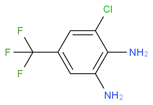 3-Chloro-4,5-diaminobenzotrifluoride 98%_分子结构_CAS_132915-80-1)