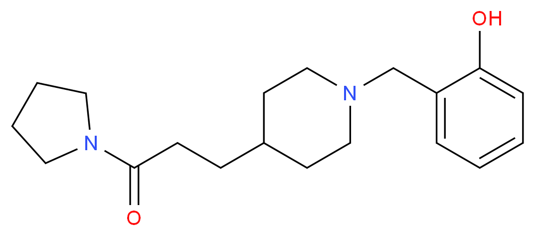 2-({4-[3-oxo-3-(1-pyrrolidinyl)propyl]-1-piperidinyl}methyl)phenol_分子结构_CAS_)