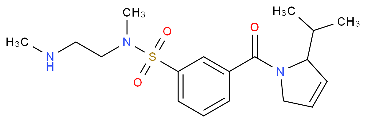 3-[(2-isopropyl-2,5-dihydro-1H-pyrrol-1-yl)carbonyl]-N-methyl-N-[2-(methylamino)ethyl]benzenesulfonamide_分子结构_CAS_)