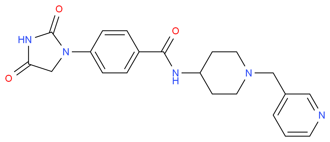 4-(2,4-dioxo-1-imidazolidinyl)-N-[1-(3-pyridinylmethyl)-4-piperidinyl]benzamide_分子结构_CAS_)