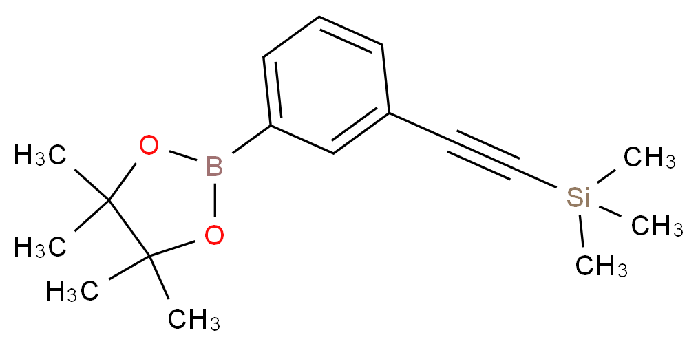 3-[2-(Trimethylsilyl)ethynyl]benzeneboronic acid pinacol ester_分子结构_CAS_915402-03-8)