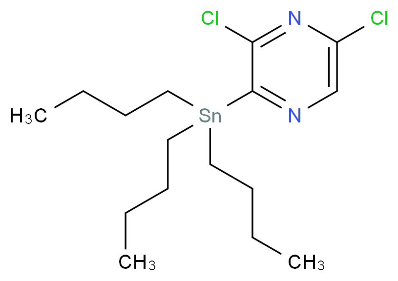 2,6-Dichloro-3-(tributylstannyl)pyrazine_分子结构_CAS_)