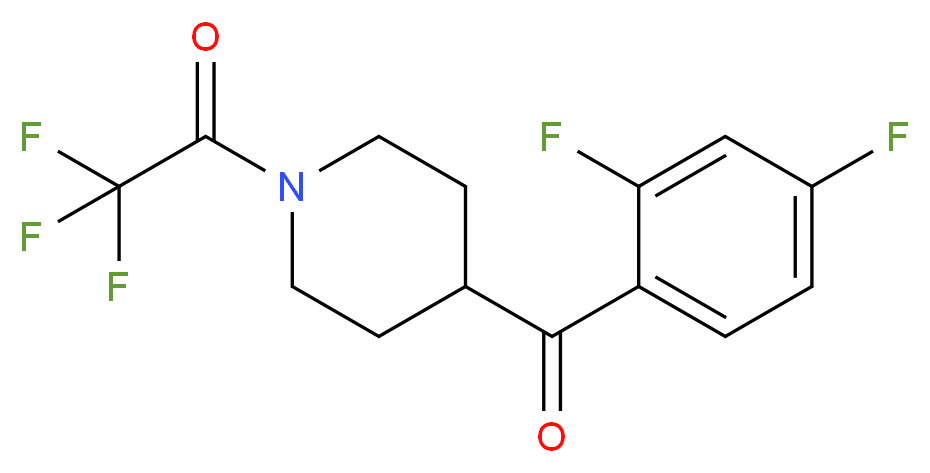 1-[4-(2,4-difluorobenzoyl)piperidin-1-yl]-2,2,2-trifluoroethan-1-one_分子结构_CAS_1198287-09-0