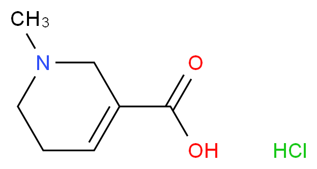 1-methyl-1,2,5,6-tetrahydropyridine-3-carboxylic acid hydrochloride_分子结构_CAS_6018-28-6