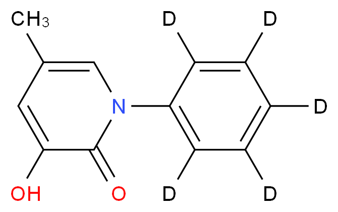 3-hydroxy-5-methyl-1-(<sup>2</sup>H<sub>5</sub>)phenyl-1,2-dihydropyridin-2-one_分子结构_CAS_1020719-53-2