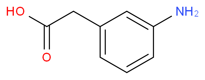 2-(3-aminophenyl)acetic acid_分子结构_CAS_14338-36-4