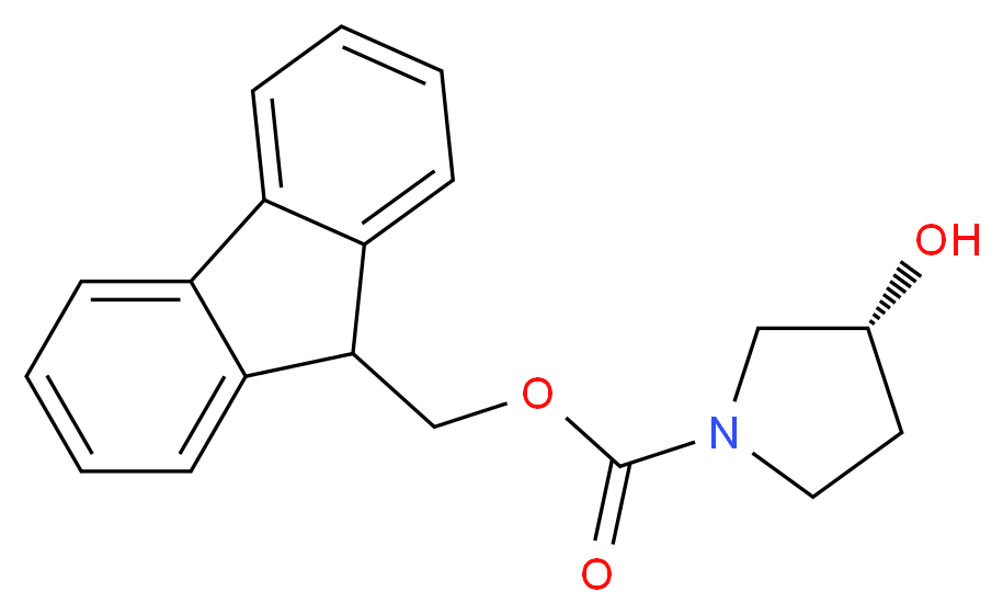 (R)-1-Fmoc-3-吡咯烷醇_分子结构_CAS_215178-39-5)