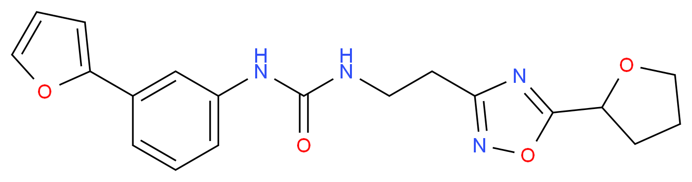 N-[3-(2-furyl)phenyl]-N'-{2-[5-(tetrahydrofuran-2-yl)-1,2,4-oxadiazol-3-yl]ethyl}urea_分子结构_CAS_)