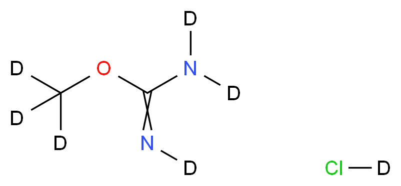 (<sup>2</sup>H<sub>3</sub>)methoxy(<sup>2</sup>H<sub>3</sub>)methanimidamide; chloro(<sup>2</sup>H)_分子结构_CAS_1173022-43-9