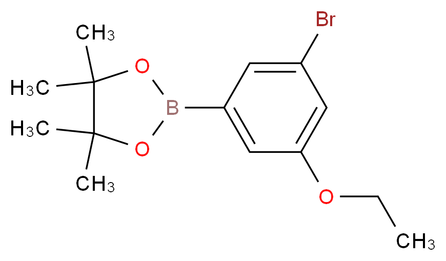 2-(3-Bromo-5-ethoxyphenyl)-4,4,5,5-tetramethyl-1,3,2-dioxaborolane_分子结构_CAS_1073339-03-3)