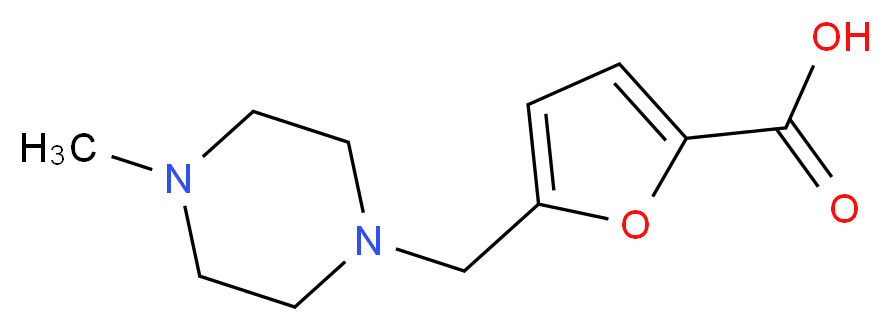 5-[(4-methylpiperazin-1-yl)methyl]furan-2-carboxylic acid_分子结构_CAS_865470-86-6