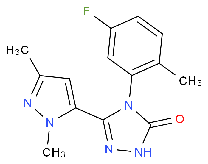5-(1,3-dimethyl-1H-pyrazol-5-yl)-4-(5-fluoro-2-methylphenyl)-2,4-dihydro-3H-1,2,4-triazol-3-one_分子结构_CAS_)