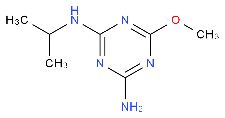 6-methoxy-2-N-(propan-2-yl)-1,3,5-triazine-2,4-diamine_分子结构_CAS_82020-90-4
