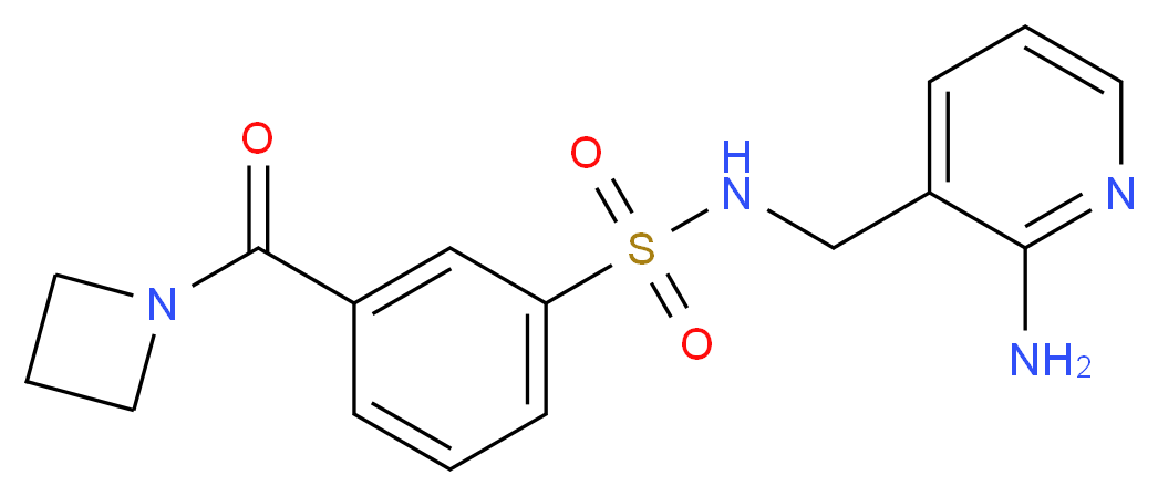 N-[(2-aminopyridin-3-yl)methyl]-3-(azetidin-1-ylcarbonyl)benzenesulfonamide_分子结构_CAS_)