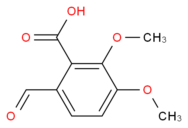 5,6-DIMETHOXY-2-FORMYLBENZOIC ACID_分子结构_CAS_519-05-1)