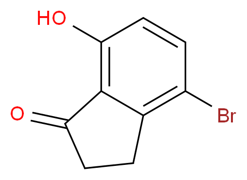 4-bromo-7-hydroxy-2,3-dihydro-1H-inden-1-one_分子结构_CAS_81945-13-3