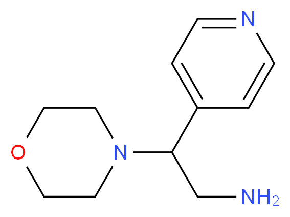 2-(morpholin-4-yl)-2-(pyridin-4-yl)ethan-1-amine_分子结构_CAS_518066-36-9
