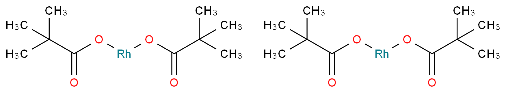 三甲基乙酸铑(II)二聚体_分子结构_CAS_62728-88-5)