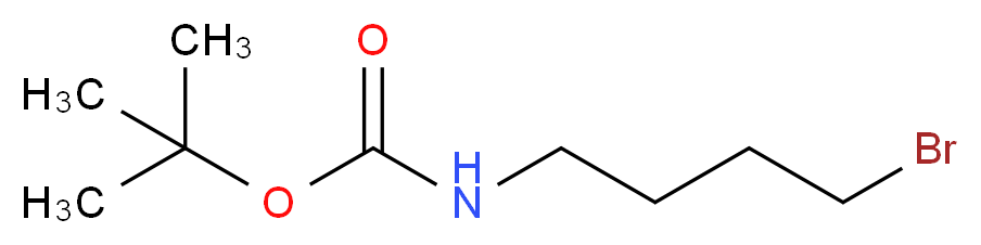 tert-butyl N-(4-bromobutyl)carbamate_分子结构_CAS_164365-88-2