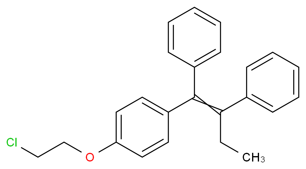 (Z)-1-[4-(2-Chloroethoxyphenyl]-1,2-diphenyl-1-butene_分子结构_CAS_97818-83-2)