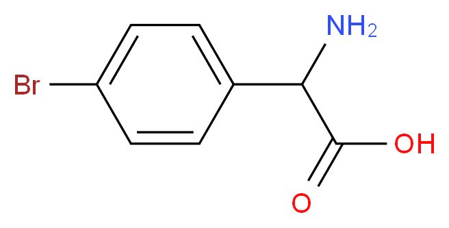 2-Amino-2-(4-bromophenyl)acetic acid_分子结构_CAS_)