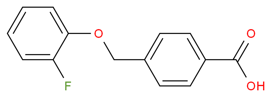 4-[(2-Fluorophenoxy)methyl]benzoic acid_分子结构_CAS_943114-74-7)