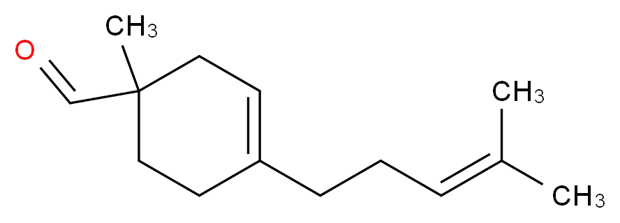 1-Methyl-4-(4-methyl-pent-3-enyl)-cyclohex-3-enecarbaldehyde_分子结构_CAS_52474-60-9)