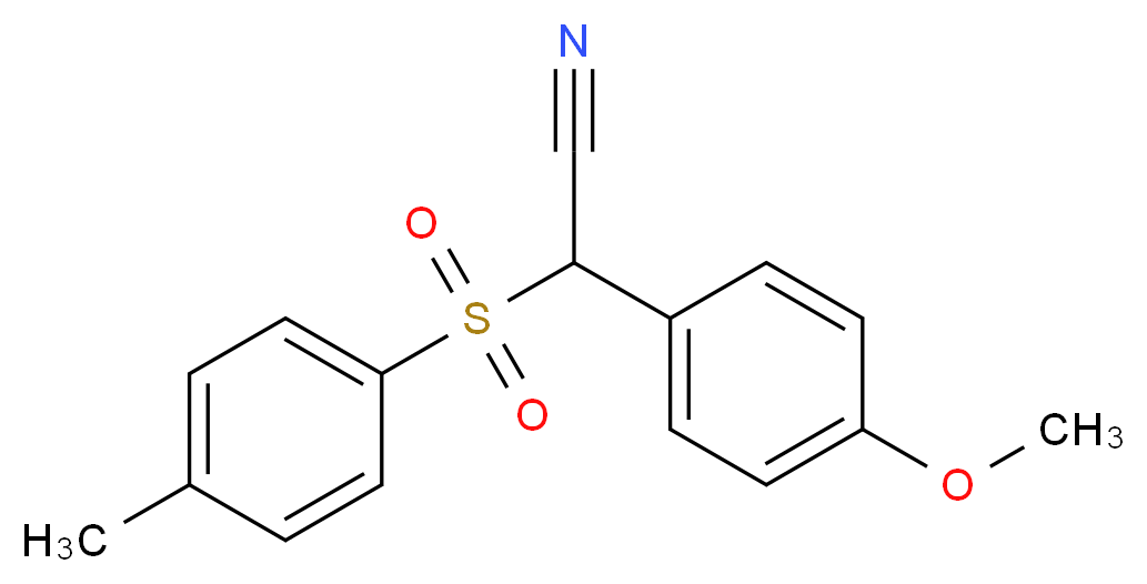 (4-METHOXYPHENYL)[(4-METHYLPHENYL)SULFONYL]ACETONITRILE_分子结构_CAS_263389-54-4)