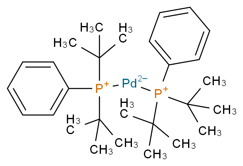 双(二叔丁基苯基磷)钯(0)_分子结构_CAS_52359-17-8)