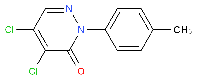 4,5-dichloro-2-(4-methylphenyl)-2,3-dihydropyridazin-3-one_分子结构_CAS_33098-21-4