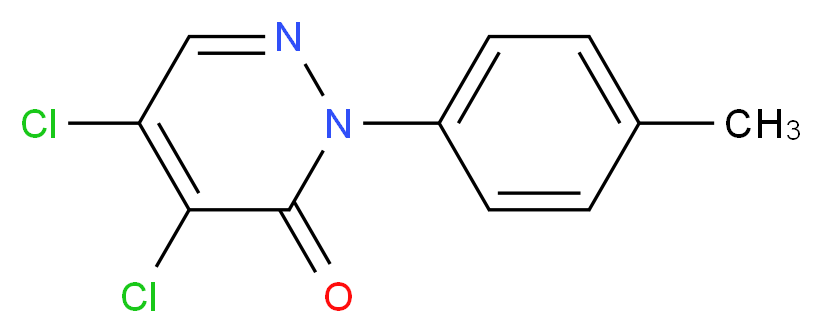 4,5-dichloro-2-(4-methylphenyl)-2,3-dihydropyridazin-3-one_分子结构_CAS_33098-21-4)