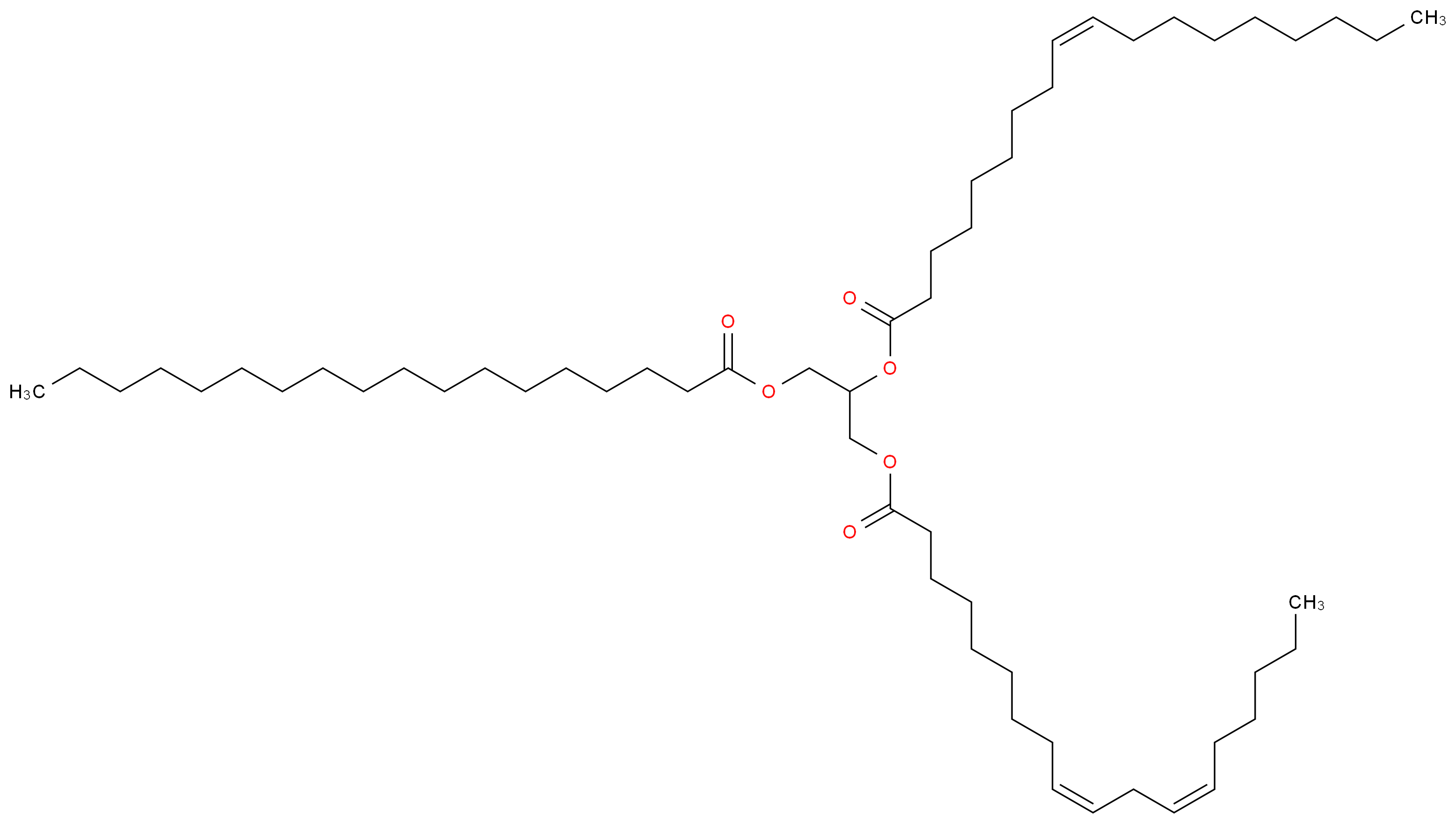 2-[(9Z)-octadec-9-enoyloxy]-3-(octadecanoyloxy)propyl (9Z,12Z)-octadeca-9,12-dienoate_分子结构_CAS_135092-48-7