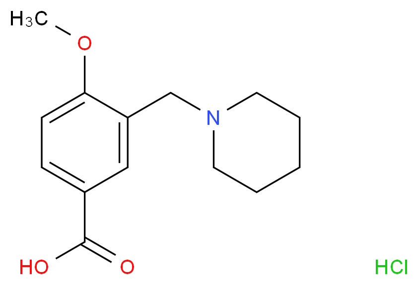 4-Methoxy-3-piperidin-1-ylmethyl-benzoic acid hydrochloride_分子结构_CAS_)