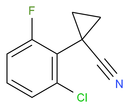 1-(2-chloro-6-fluorophenyl)cyclopropanecarbonitrile_分子结构_CAS_124276-45-5)