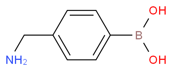 4-(Aminomethyl)benzeneboronic acid 97%_分子结构_CAS_)