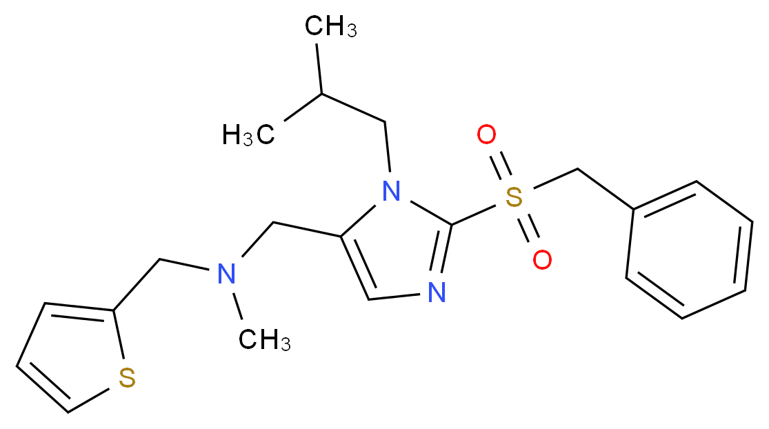 1-[2-(benzylsulfonyl)-1-isobutyl-1H-imidazol-5-yl]-N-methyl-N-(2-thienylmethyl)methanamine_分子结构_CAS_)