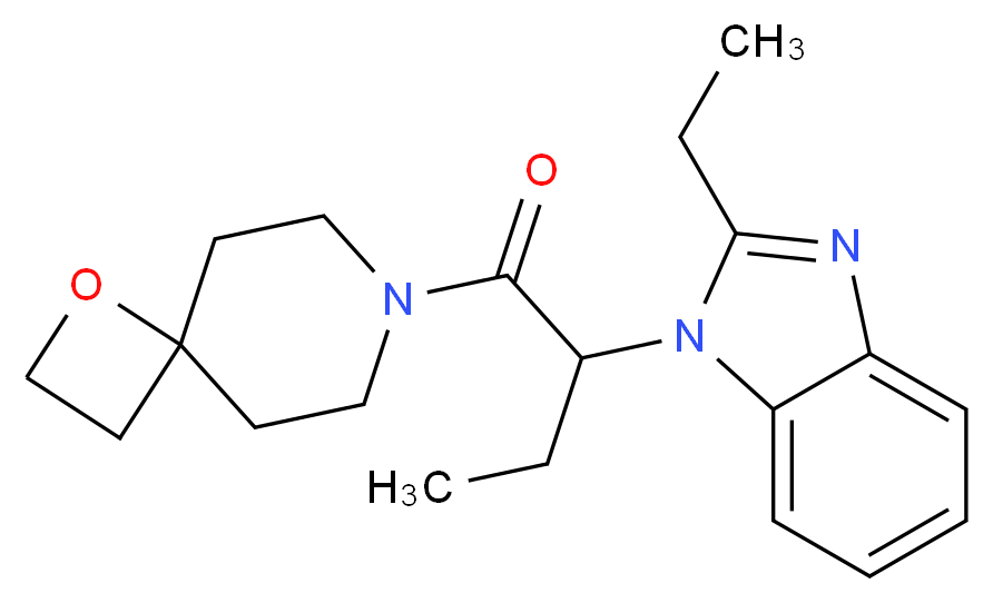 2-ethyl-1-[1-(1-oxa-7-azaspiro[3.5]non-7-ylcarbonyl)propyl]-1H-benzimidazole_分子结构_CAS_)